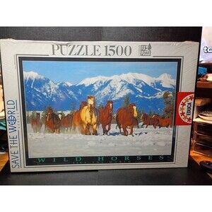 EDUCA "Wild Horses Save The World" 1500 pc Puzzle 23"x33"  NOS New Sealed